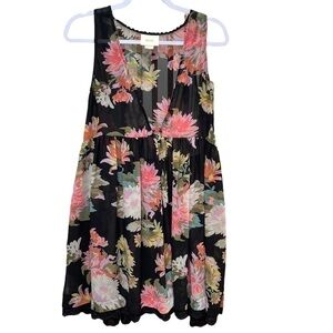 Maeve by Anthropologie Violetta Babydoll Dress Blue Sheer Mini Flowy Fairy‎ XS